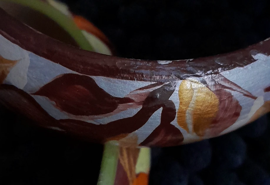 Hand-Painted Wooden Bangles - photo 4