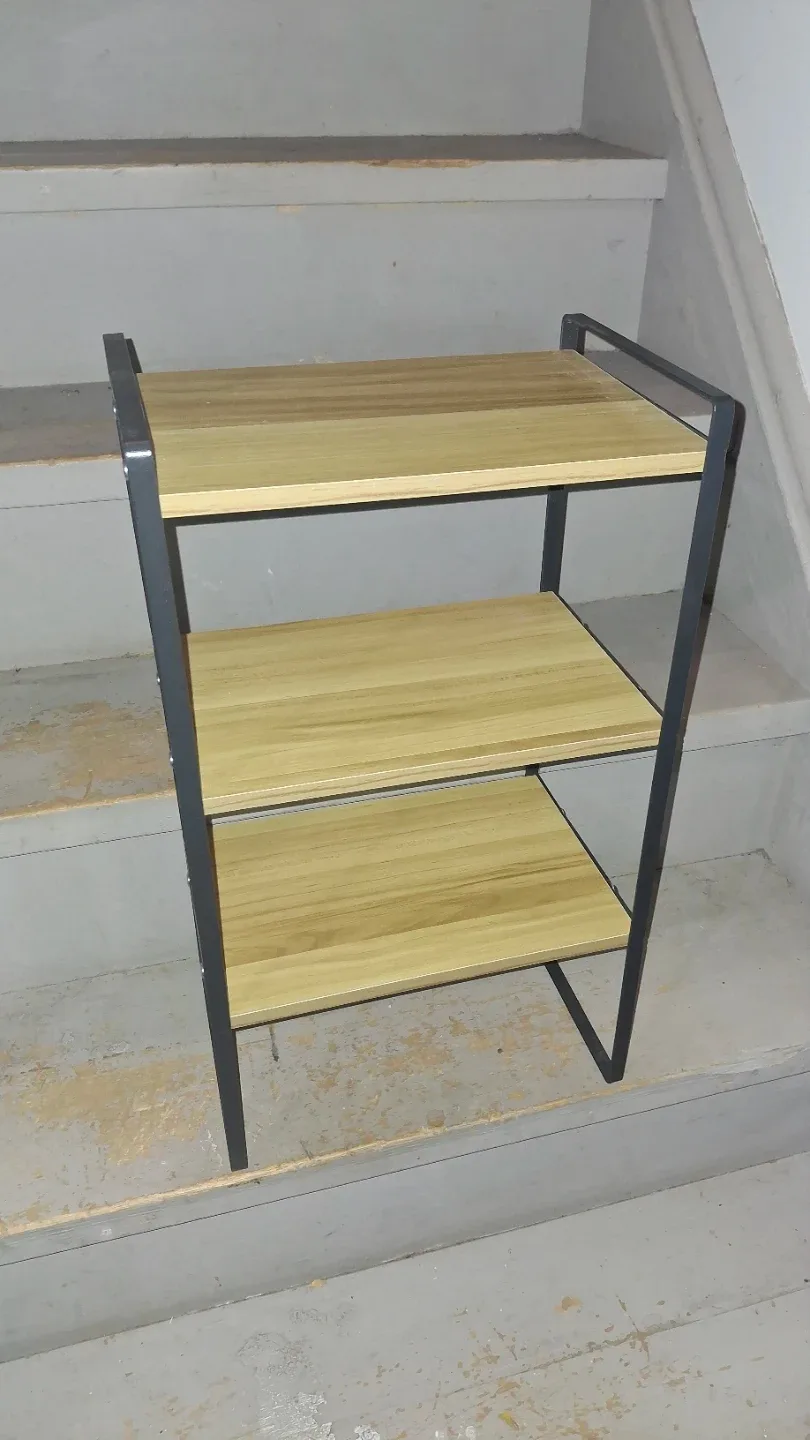 3-Tier Shelf - Wood & Metal Frame 8x12x21" image indicator(3)