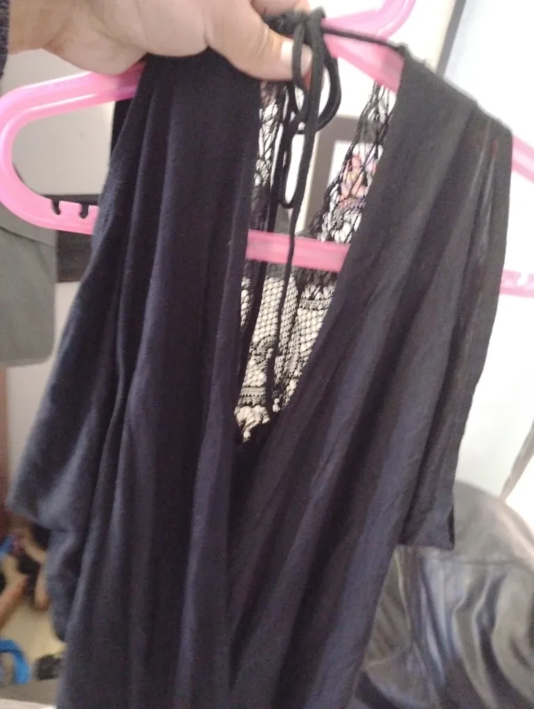 Black Lace Back Top thumbnail