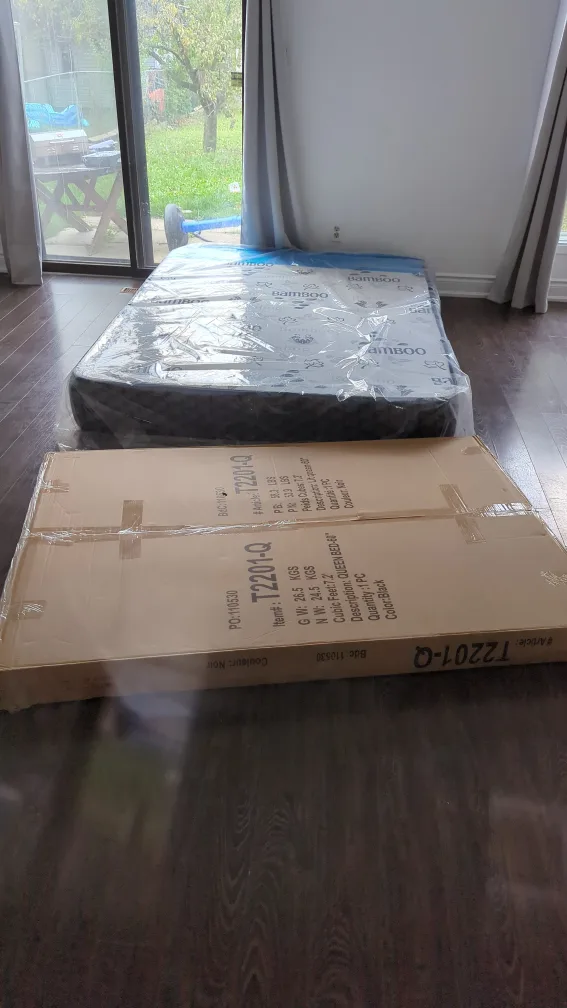 Brand new Queen Bamboo Mattress with bed frame and headboard image indicator(2)