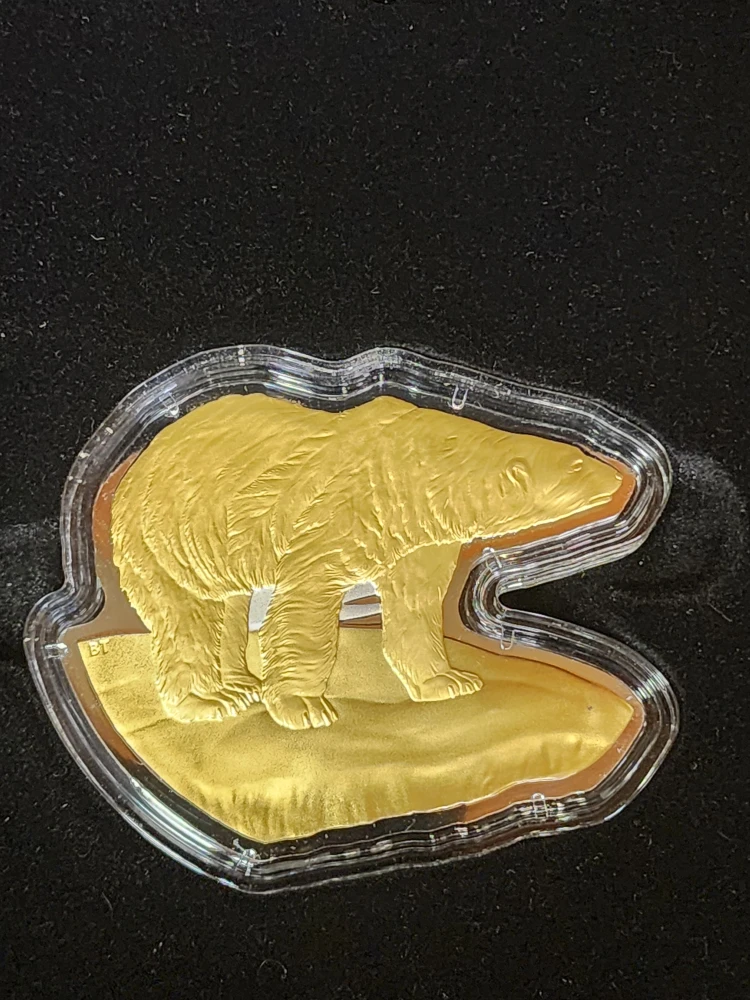 2023 Canada Gold plated silver Polar Bear Coin 100gram