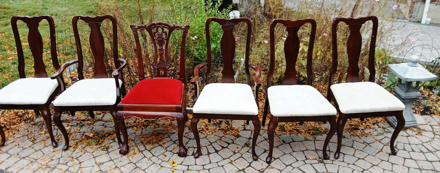 Set of 6 Mahogany Dining Chairs