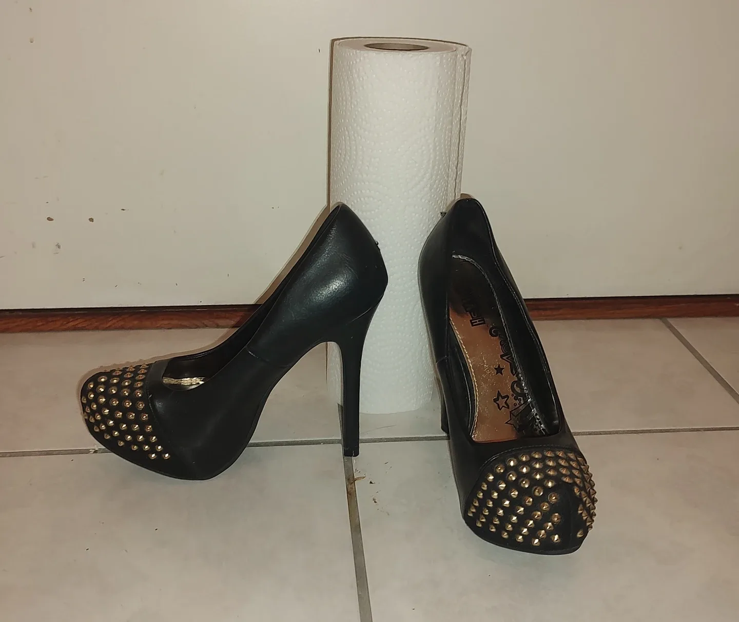 Black Studded Heels - Size 6 1/2 image indicator(2)