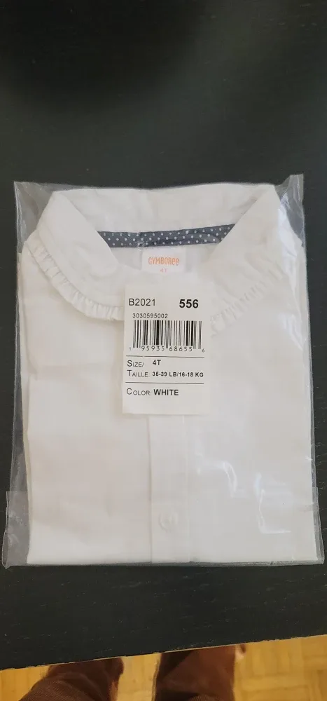 New Gymboree White Shirt - Size 4T image indicator(3)