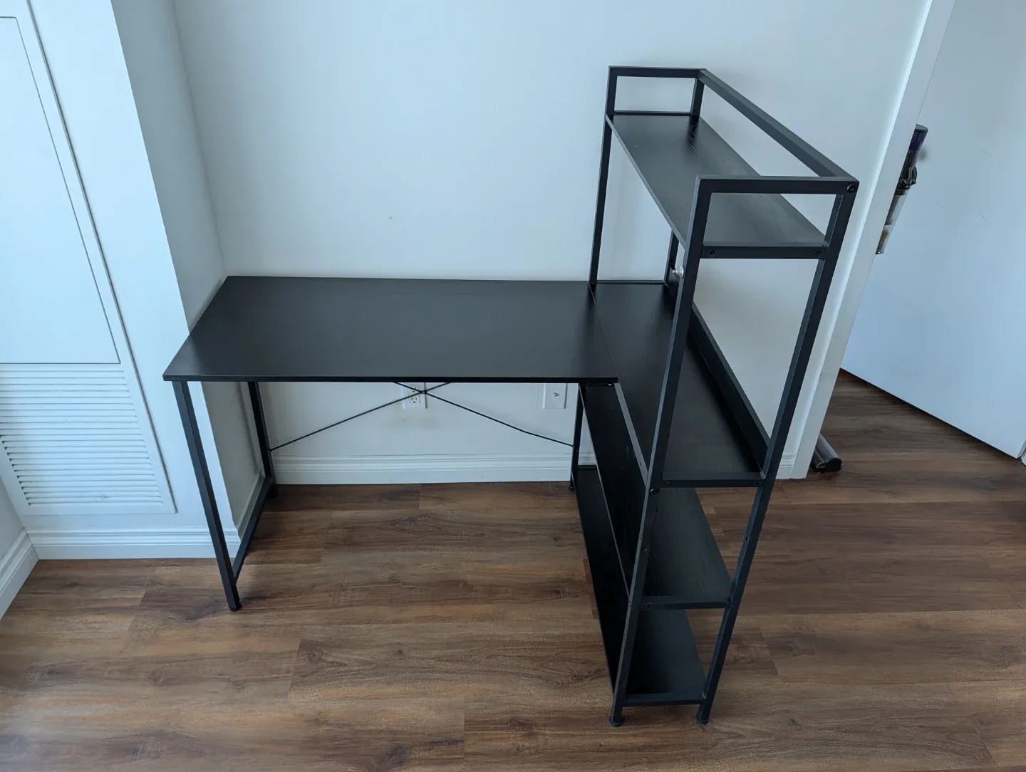 Black Desk with Shelves thumbnail