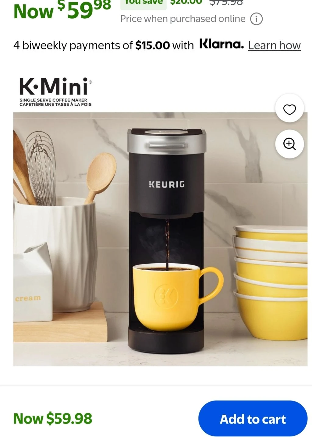 (New)Keurig K-Mini Single Serve Coffee Maker with 2 mugs