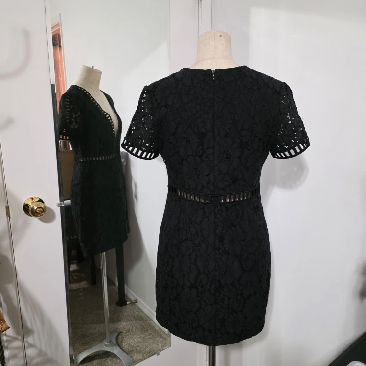 Lace Mini Dress - Black - photo 5