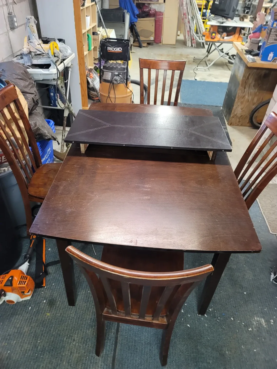 Solid Wood Dining Table with Four Chairs image indicator(2)