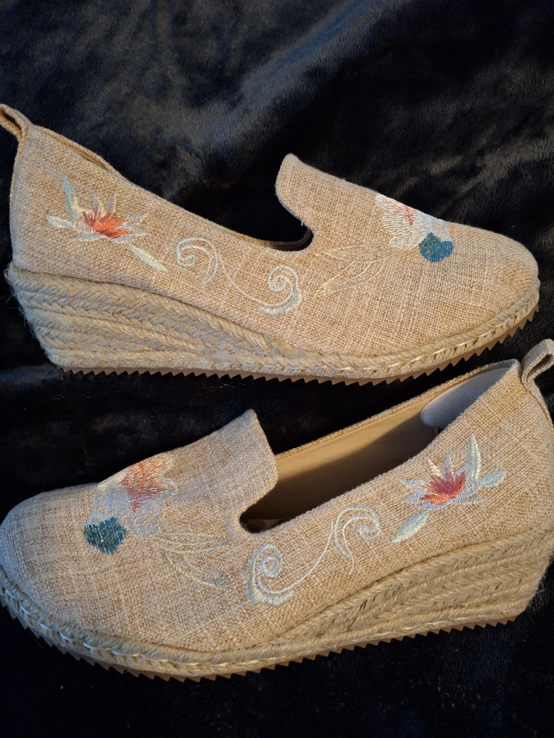 Espadrille Wedge Slip-on Shoes - Size 9 - photo 2