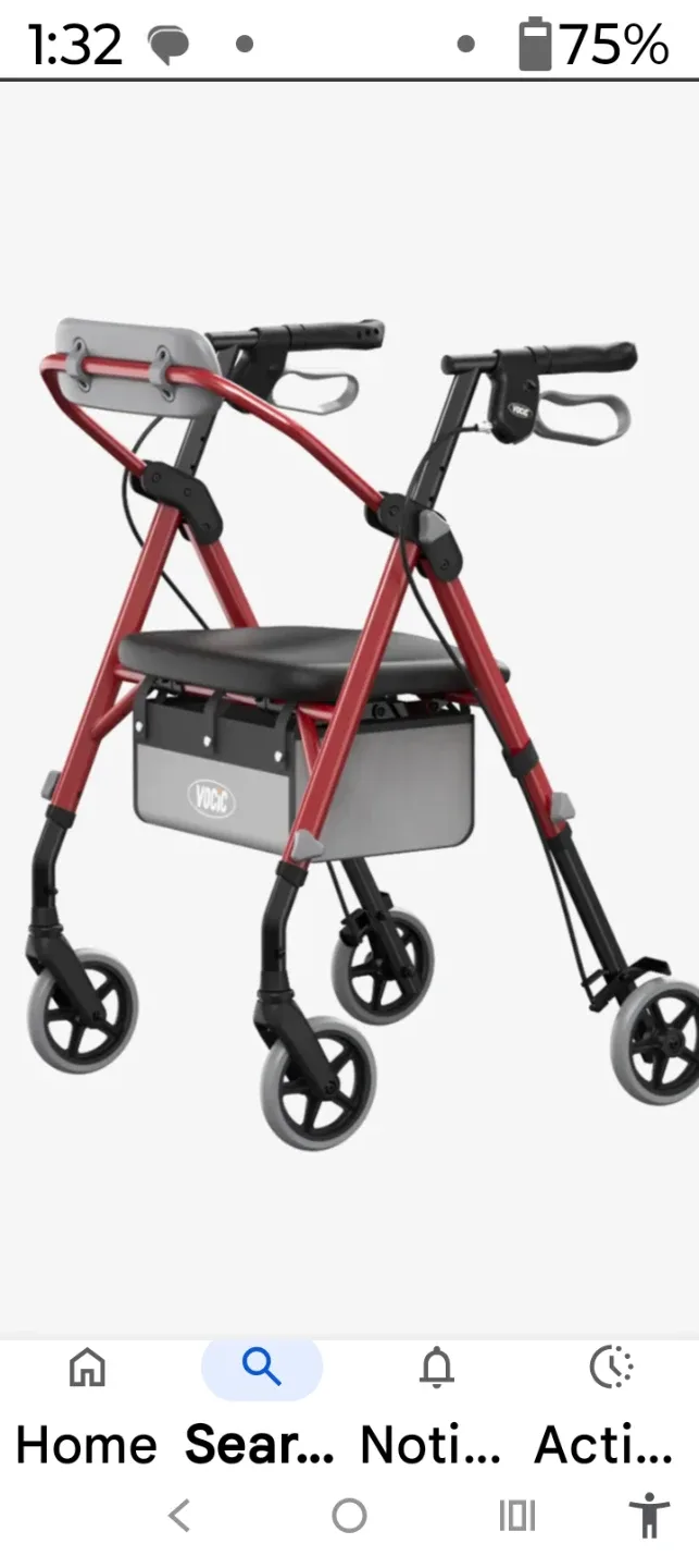 VOCIC Rollator Walker Z11 - Red image indicator(4)