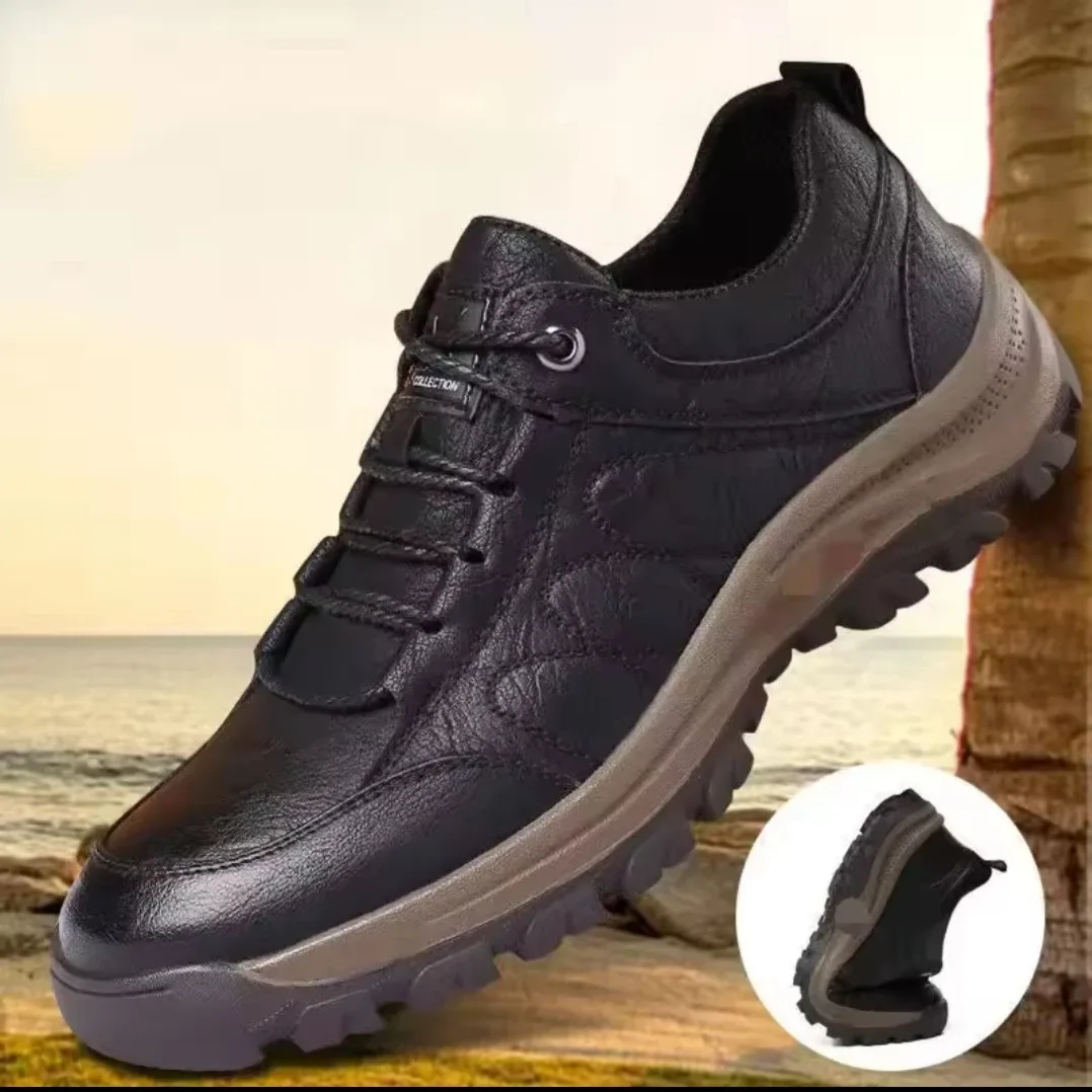 Black Leather Casual Shoes image indicator(2)