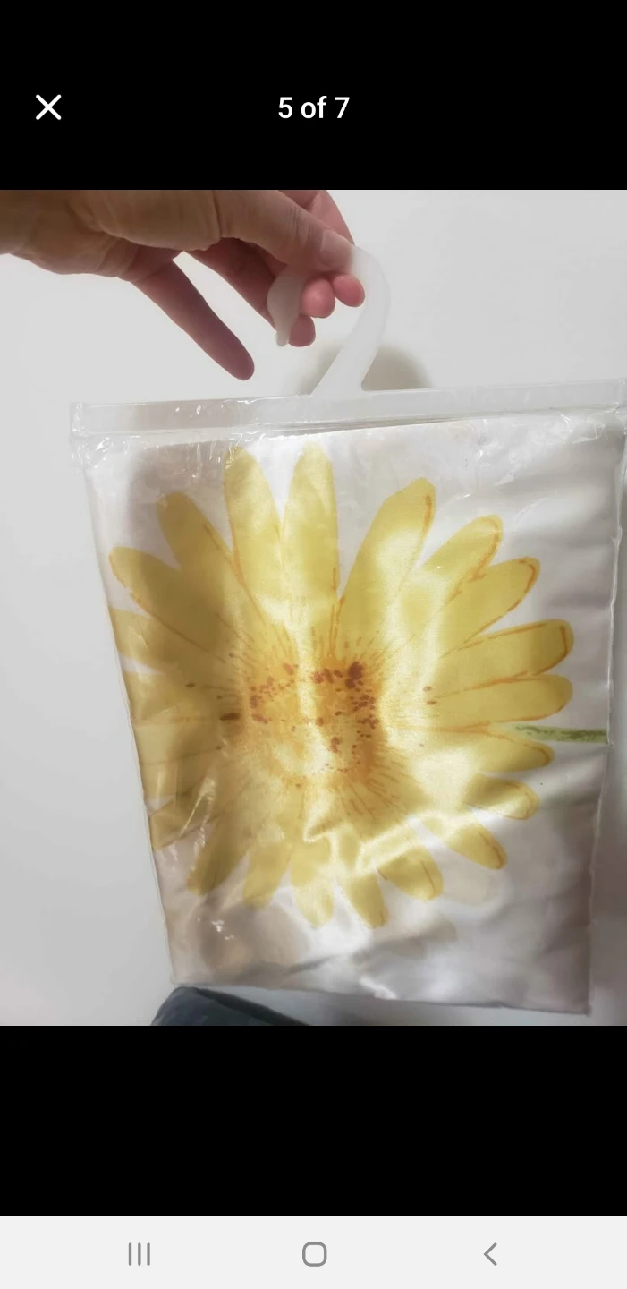 Sunflower Shower Curtain with Rings - photo 5