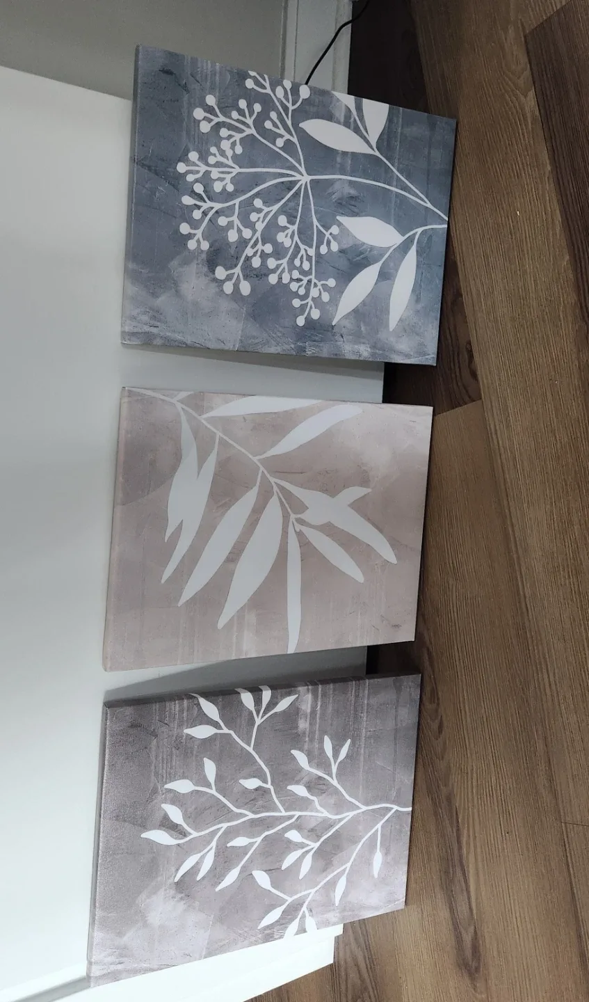 Set of 3 Botanical Canvas Wall Art image indicator(2)