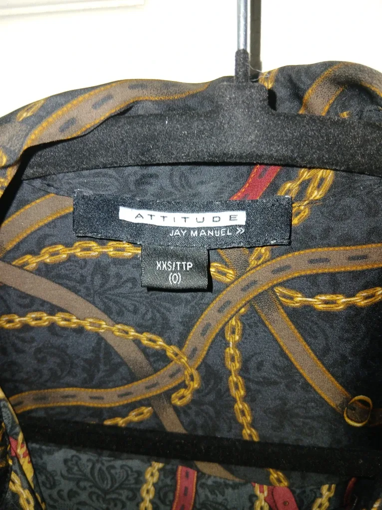 Attitude Jay Manuel Button Up Blouse - Size XXS image indicator(2)