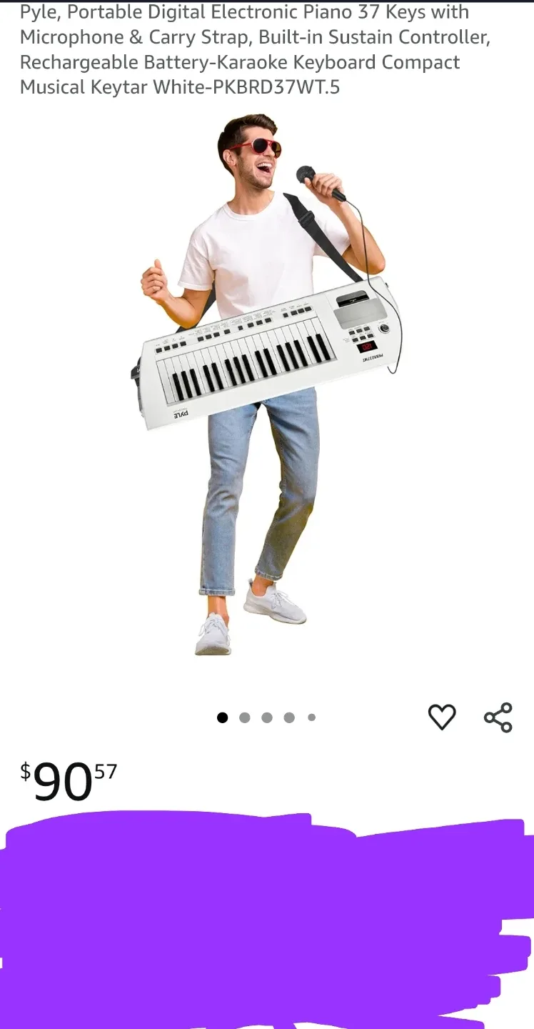 New Pyle, Portable Digital Electronic Piano 37 Keys image indicator(2)