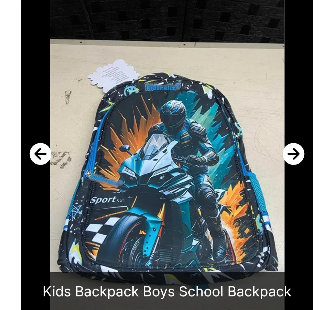 New Cool Kids Backpack – Motorcycle Design – 16 inch image indicator(2)