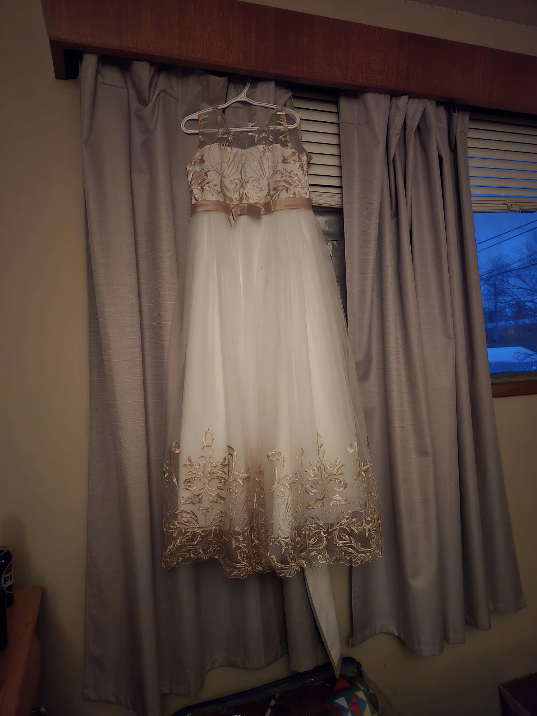 Girl's Dress - White & Gold - photo 2