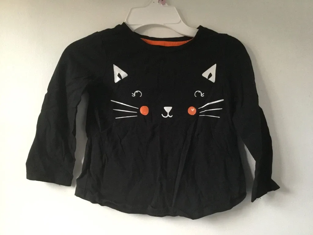 Girls sz 4 black cat pajamas