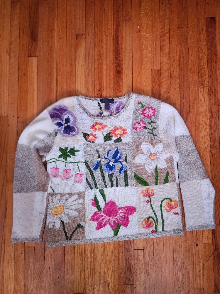 Northern Isles Floral Patchwork Sweater