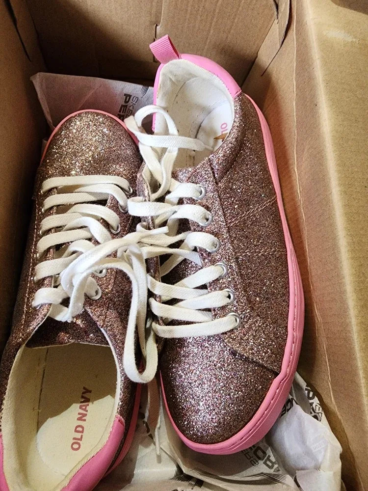 Used Old Navy Glitter Sneakers - Size 5