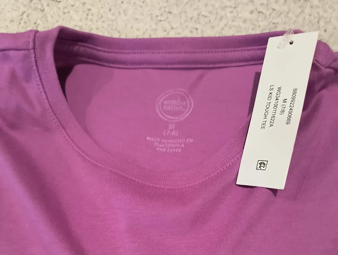 Wonder Nation LS Kid Tough Tee - Size M (7/8) image indicator(2)