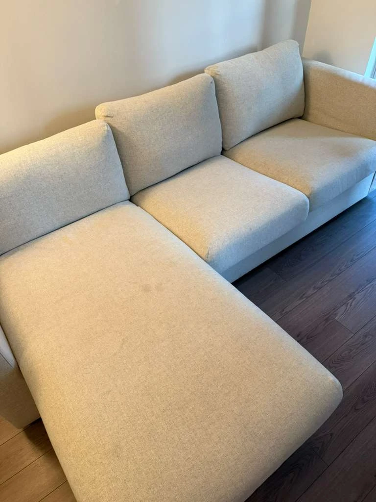 Beige Sectional Sofa with Storage - photo 5