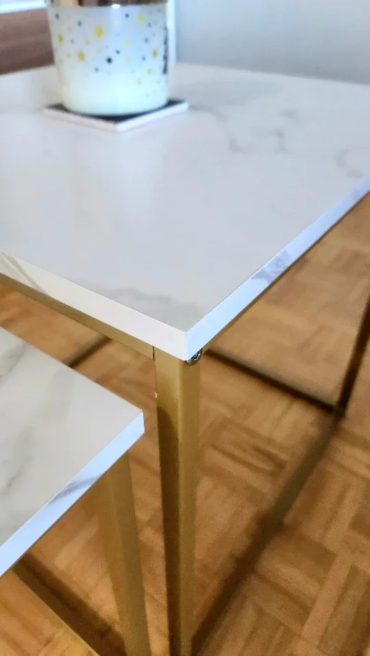 Marble-Finish Coffee Tables set (2 new pcs) image indicator(2)