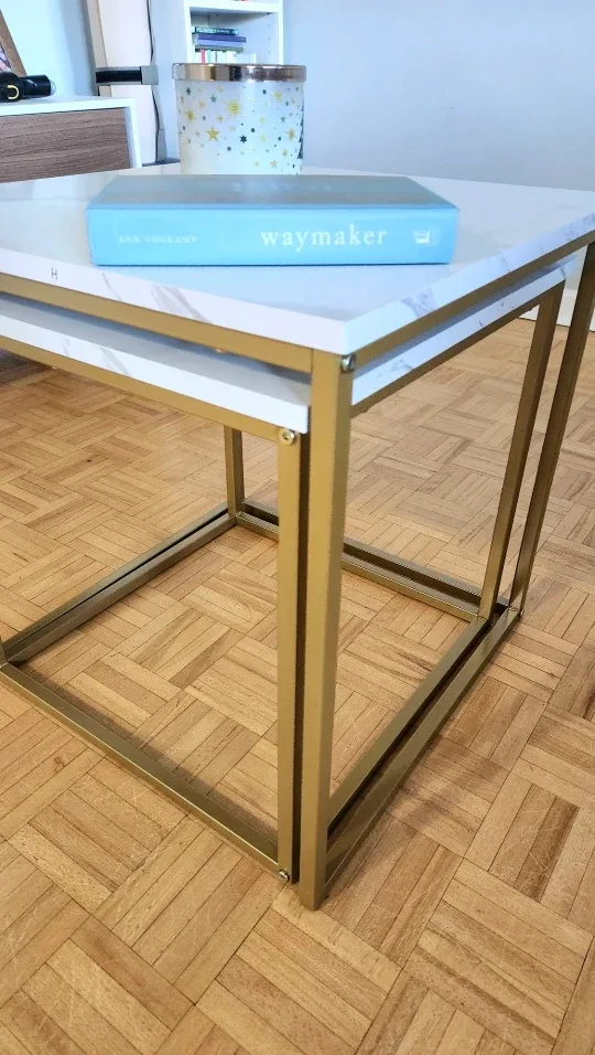 Marble-Finish Coffee Tables set (2 new pcs) image indicator(3)