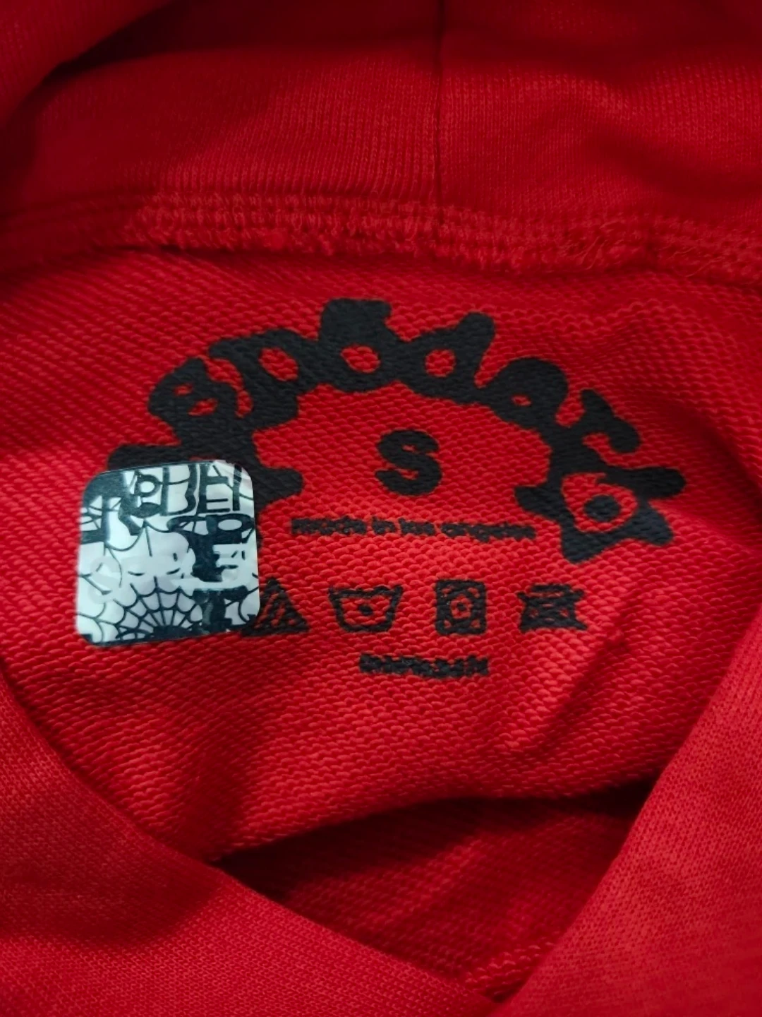 Sp5der Red Hoodie & Sweatpants Set - Size S - photo 2