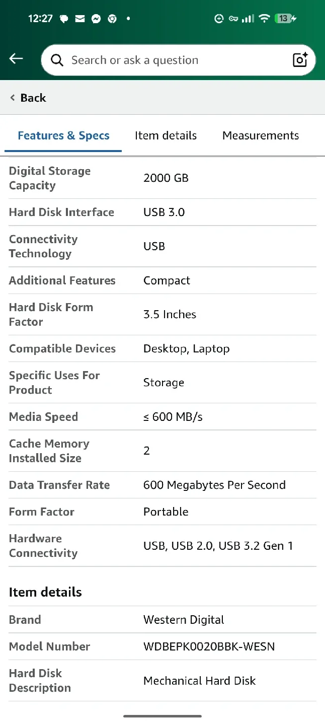 WD Elements SE 2TB Portable External Hard Drive - New image indicator(6)