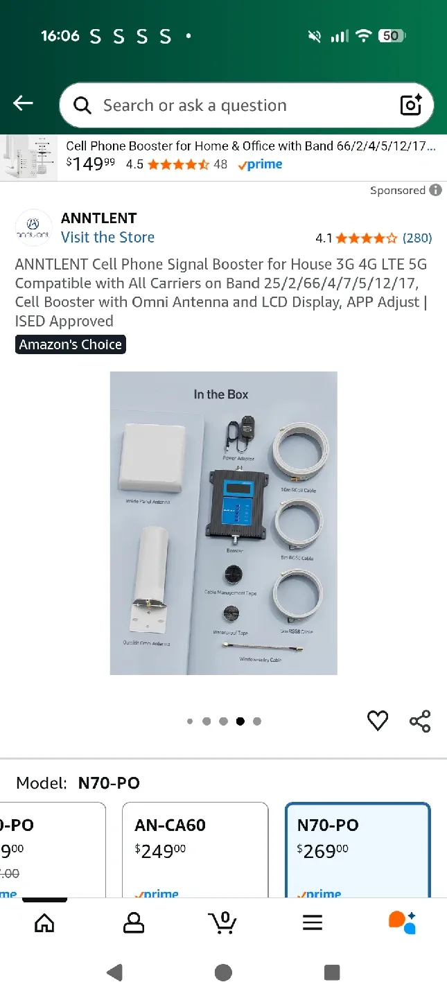 ANNTLENT Cell Phone Signal Booster N70-PO🥕 image indicator(9)