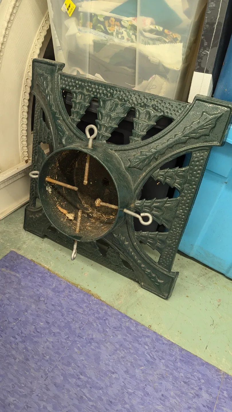 Green Cast Iron Christmas Tree Stand