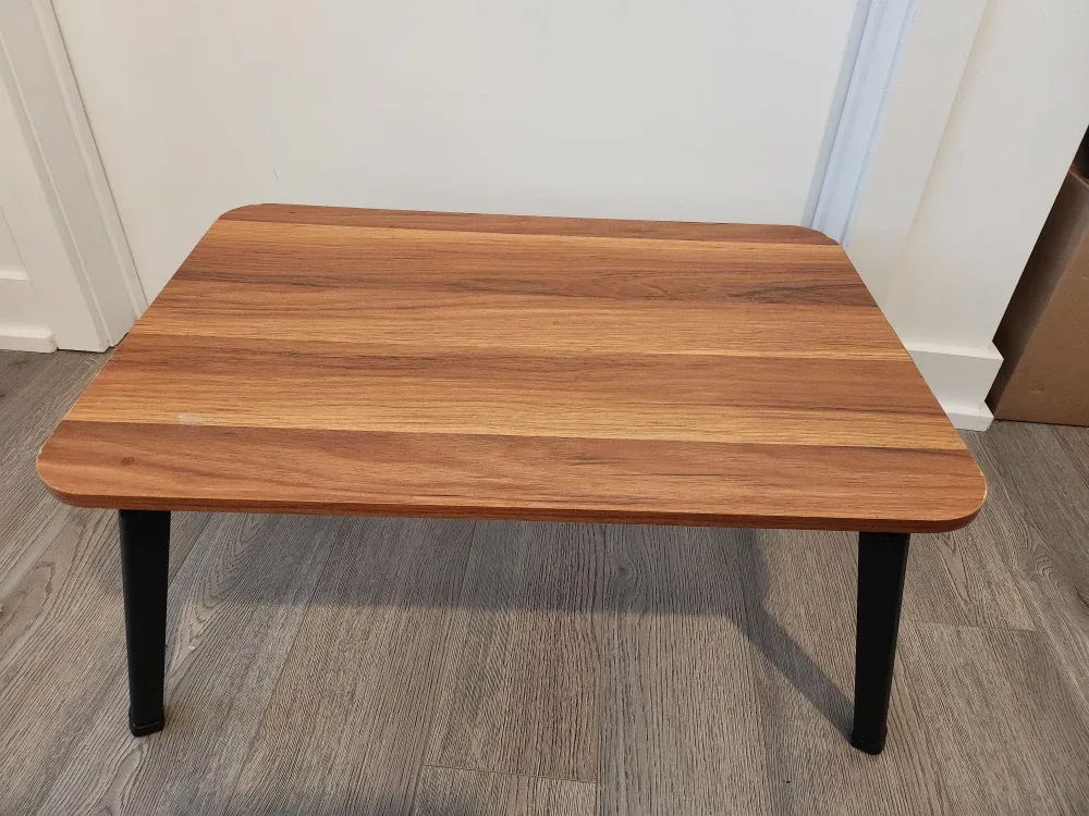 Wood Coffee Table with Black Legs