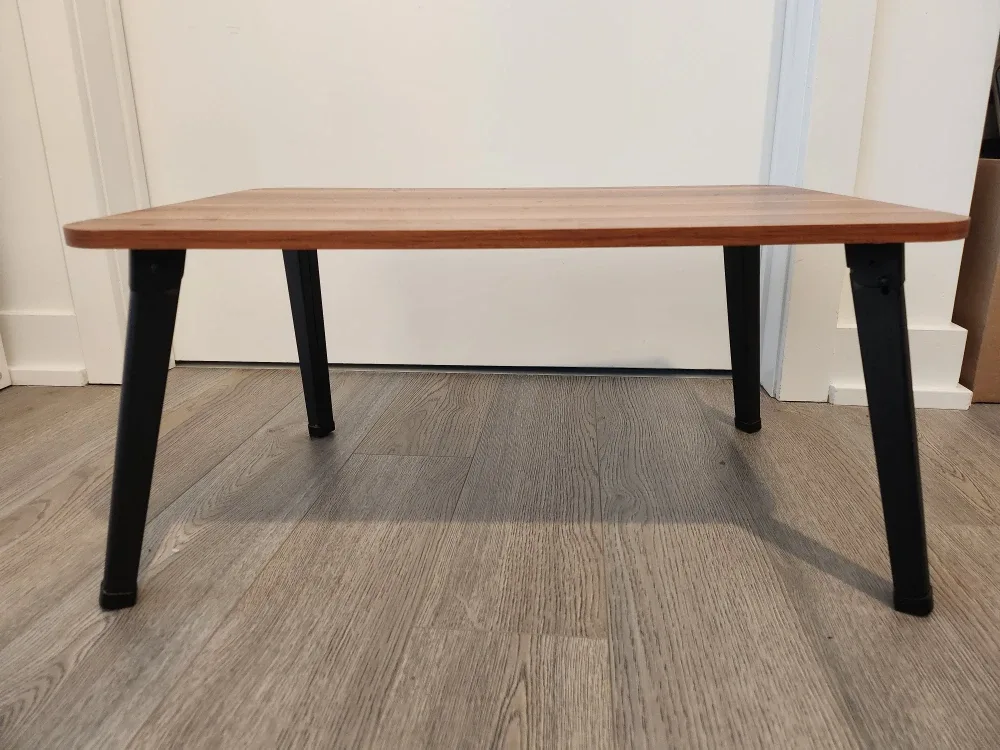 Wood Coffee Table with Black Legs image indicator(2)