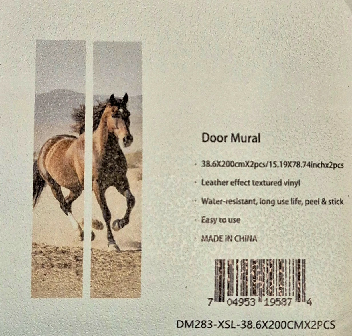 Horse Peel & Stick Vinyl Door Mural 78"×30" - photo 2
