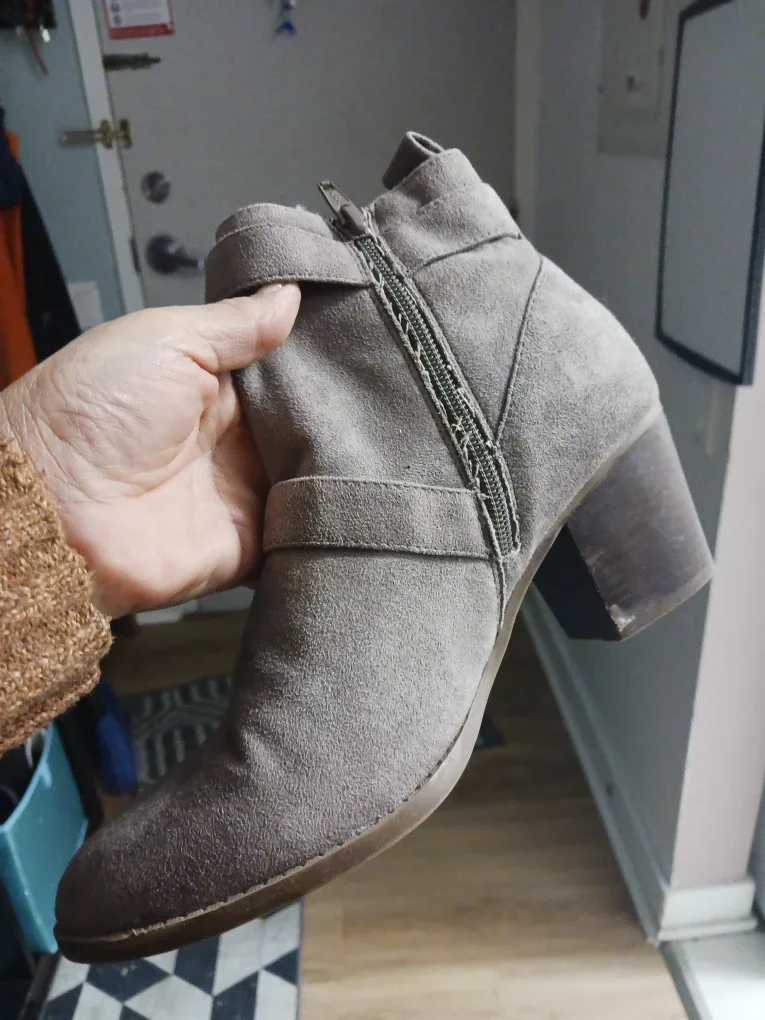 Grey Ankle Boots Size 8