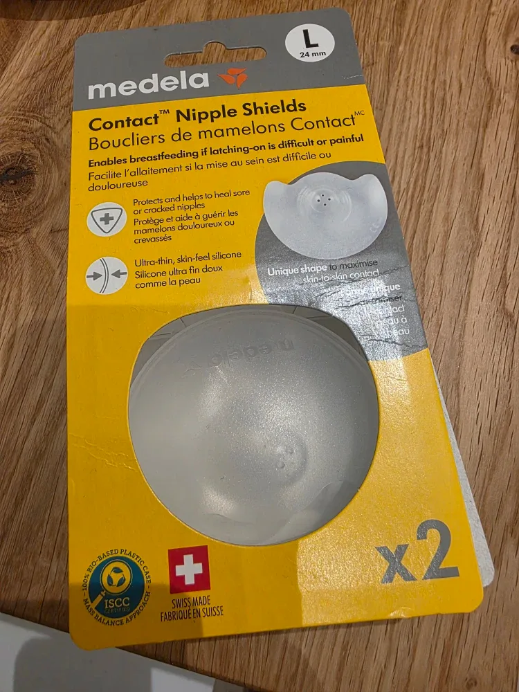 New Medela Contact Nipple Shields - Size L (24mm)