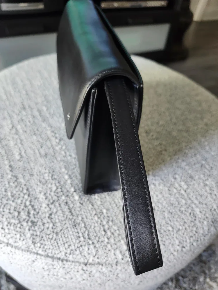 MERCEDEZ BENZ GOLD PFEILCLUTCH BLACK LEATHER image indicator(6)