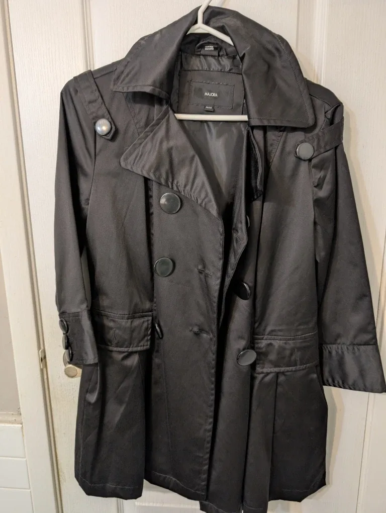 Majora Black Trench Coat - Size M/M