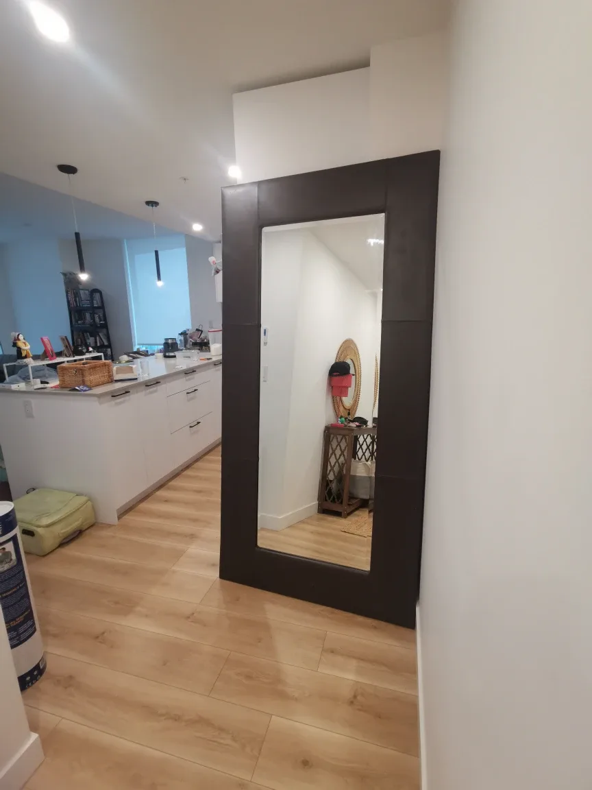 Large Full Length Leather Mirror image indicator(2)