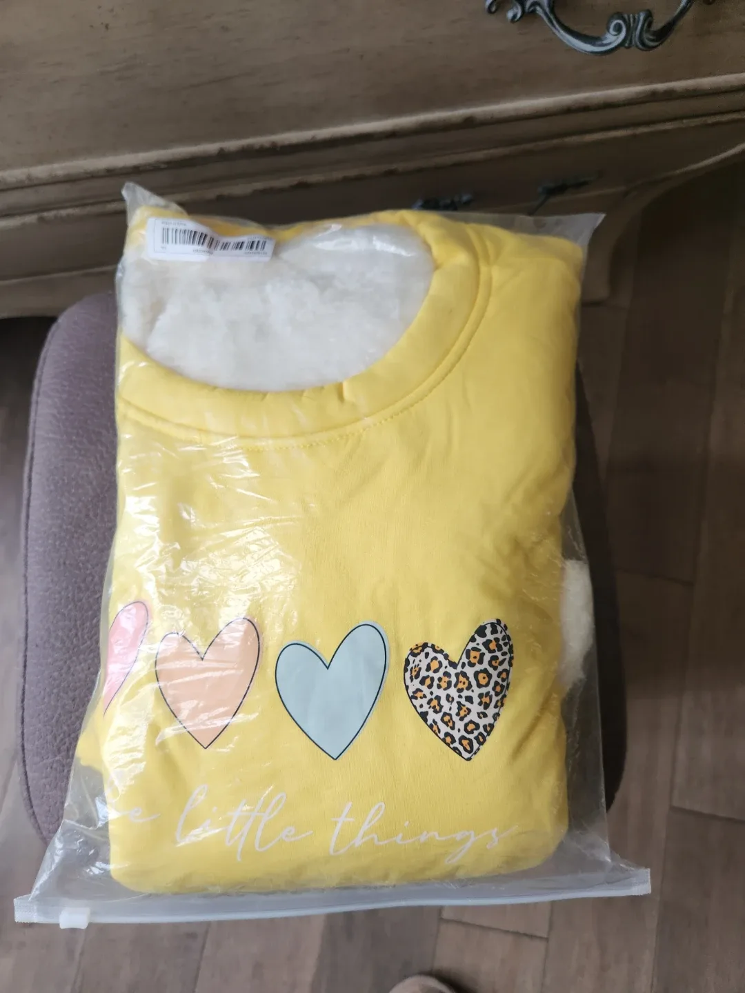 Yellow Fleece Lined Sweatshirt, Size XL image indicator(2)