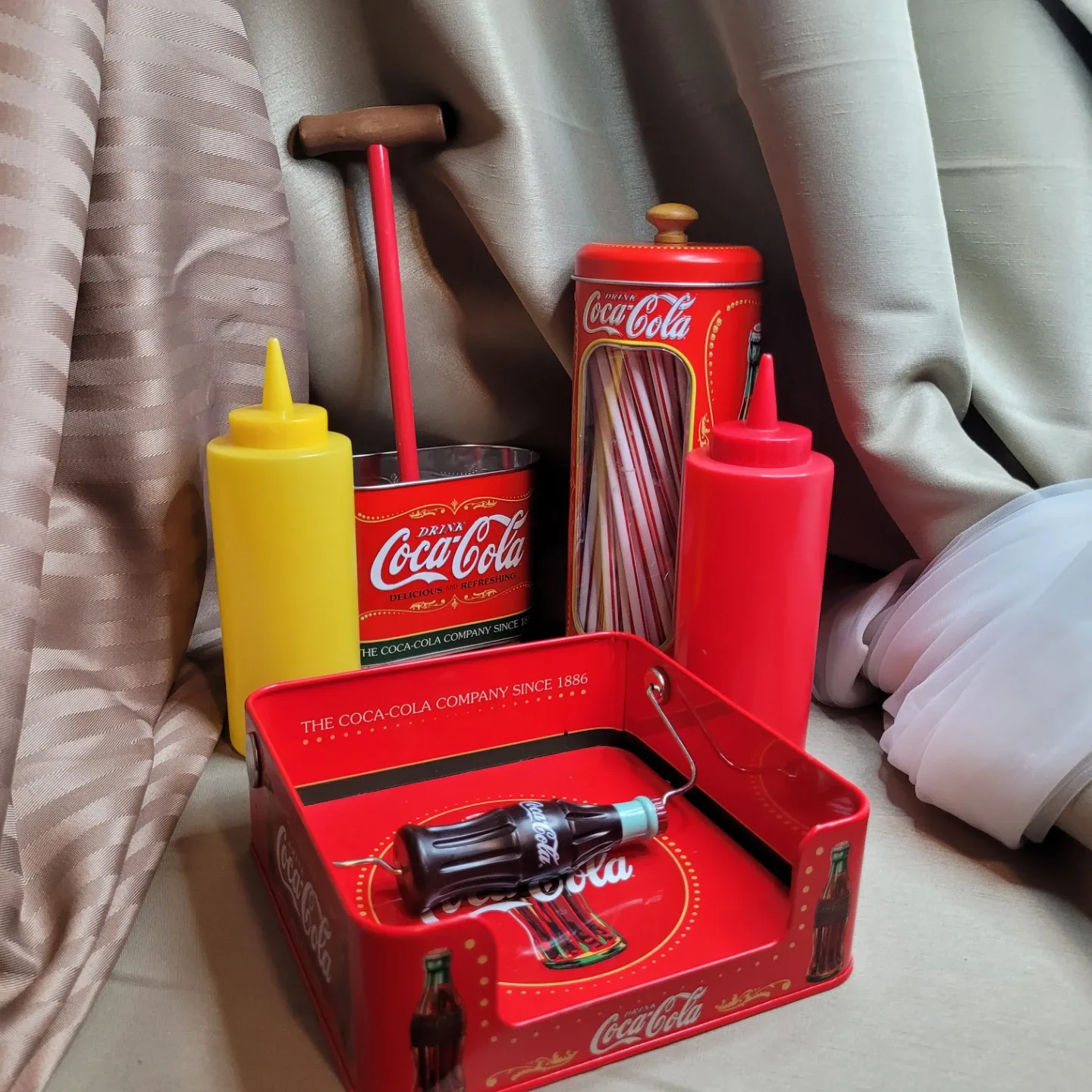 Lot of 3 Collectible Coca-Cola Tin Items... image indicator(10)