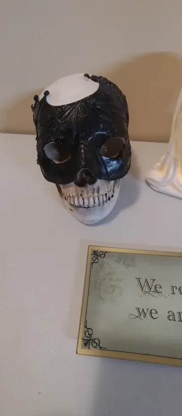 Halloween Decor Set: Skull, lady head, Tombstone