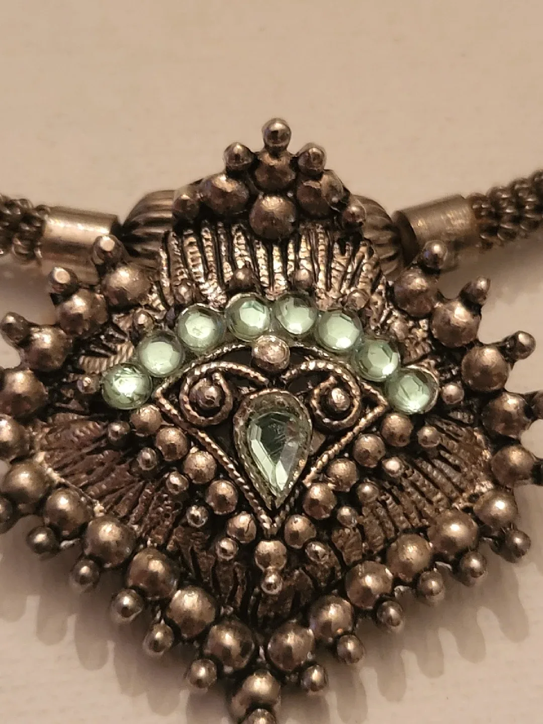 Vintage Silver Tone Statement Necklace image indicator(2)