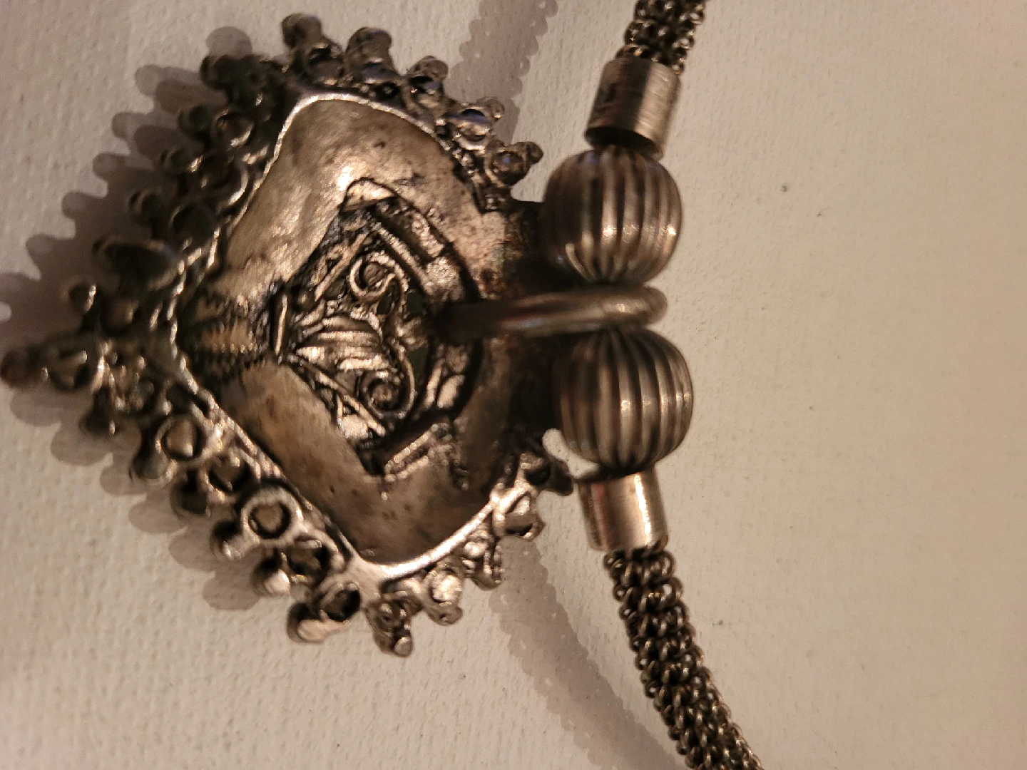 Vintage Silver Tone Statement Necklace - photo 3