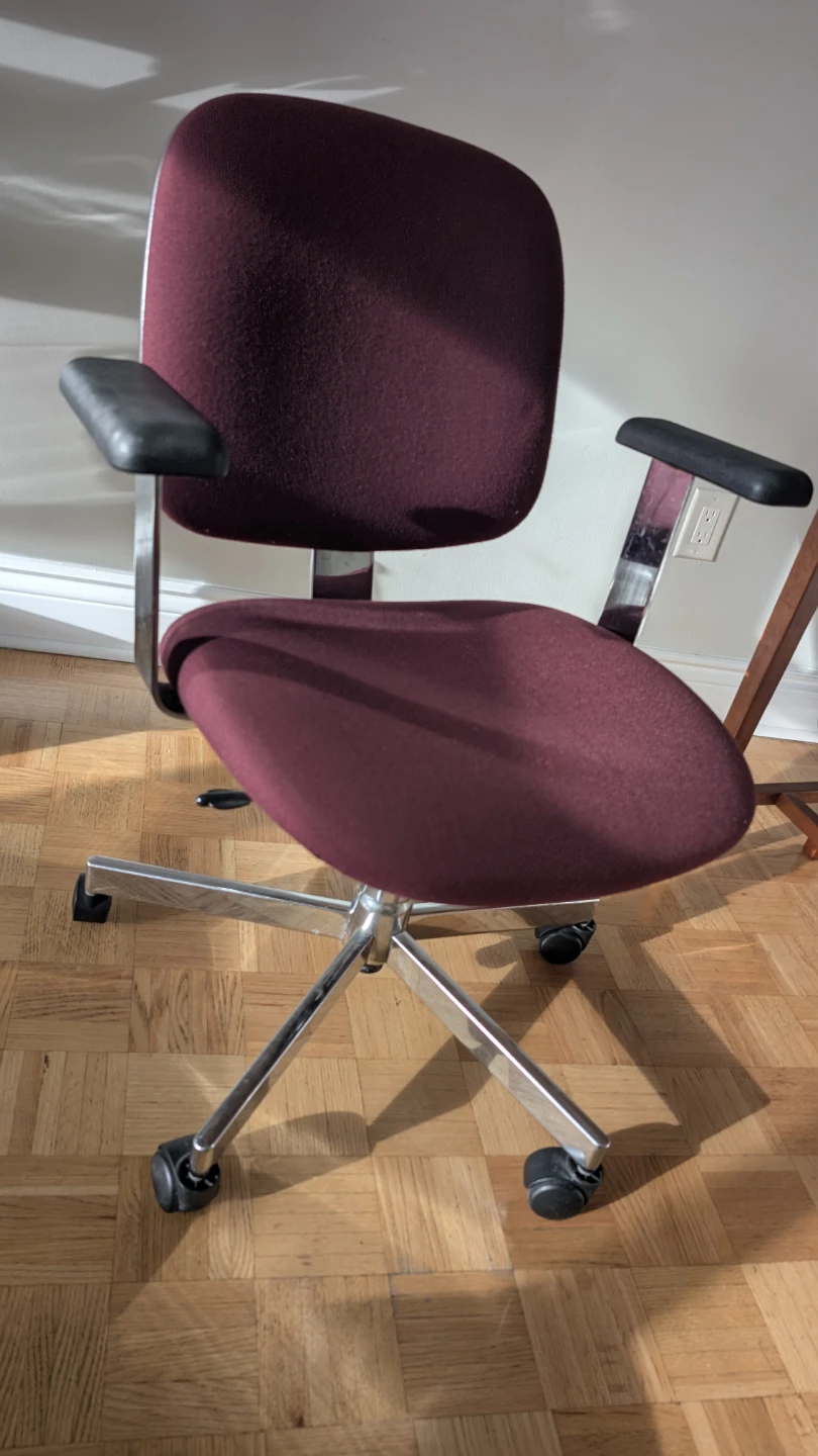 Burgundy Office Chair - photo 3