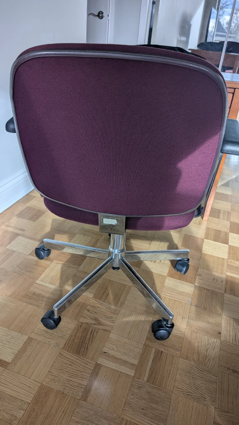 Burgundy Office Chair - photo 4
