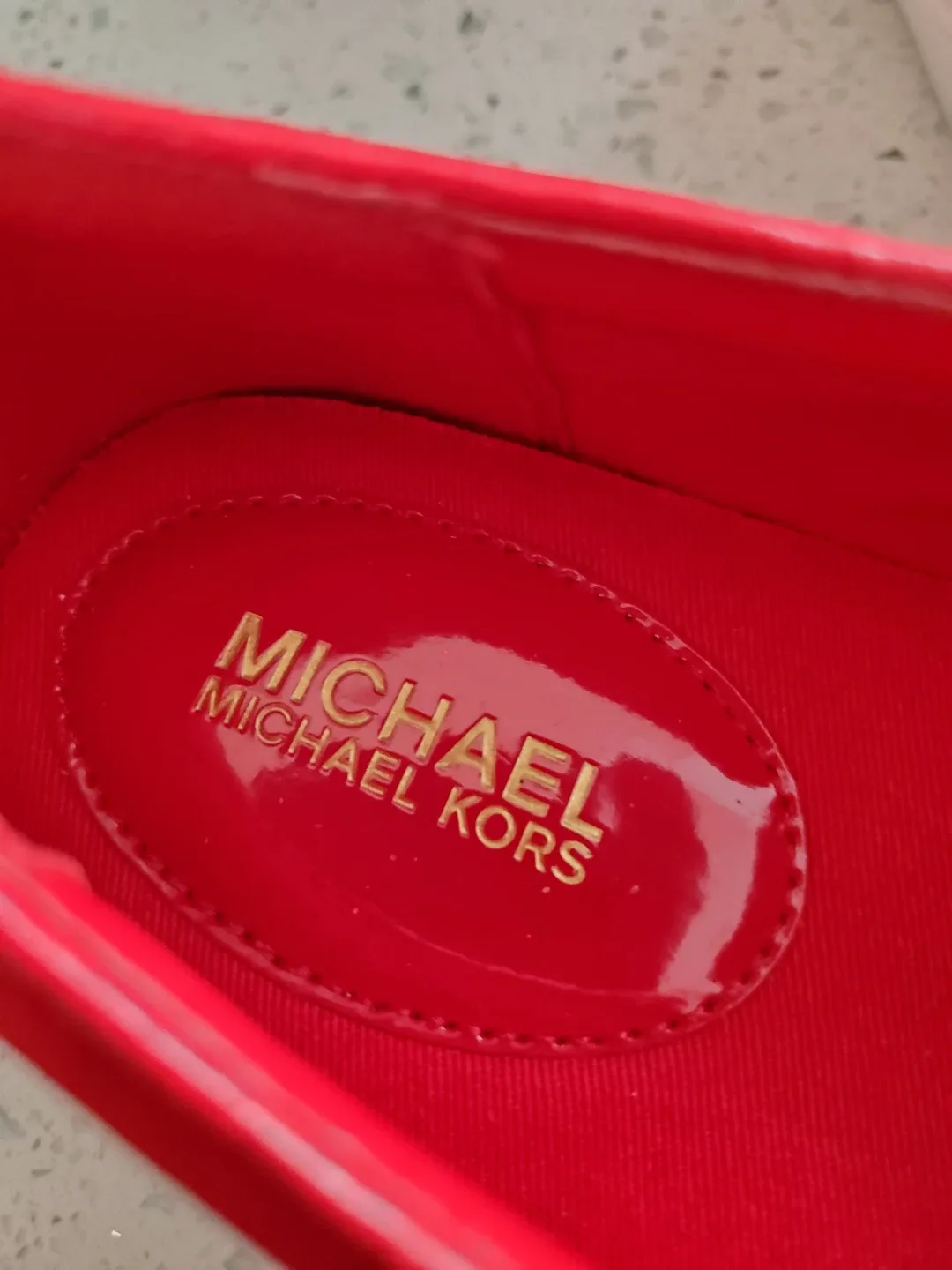 Michael Kors Red Slip On Shoes image indicator(3)