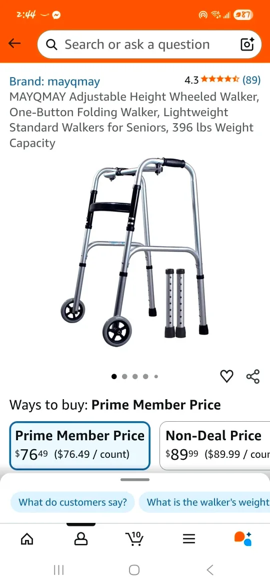 MAYQMAY Adjustable Wheeled Walker