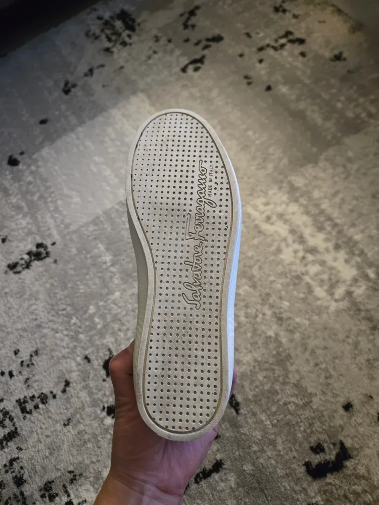 Salvatore Ferragamo Purple Suede Slip-On Sneakers image indicator(2)